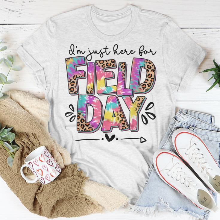 Im Just Here For Field Day Leopard Tie Dye Last Day School Unisex T-Shirt Unique Gifts