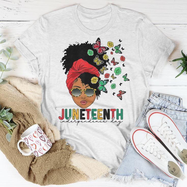 Junenth Is My Independence Day Black Queen And Butterfly Unisex T-Shirt Unique Gifts