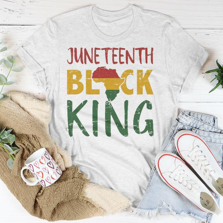 Juneteenth Black King In African Flag Colors For Afro Pride T-shirt Personalized Gifts