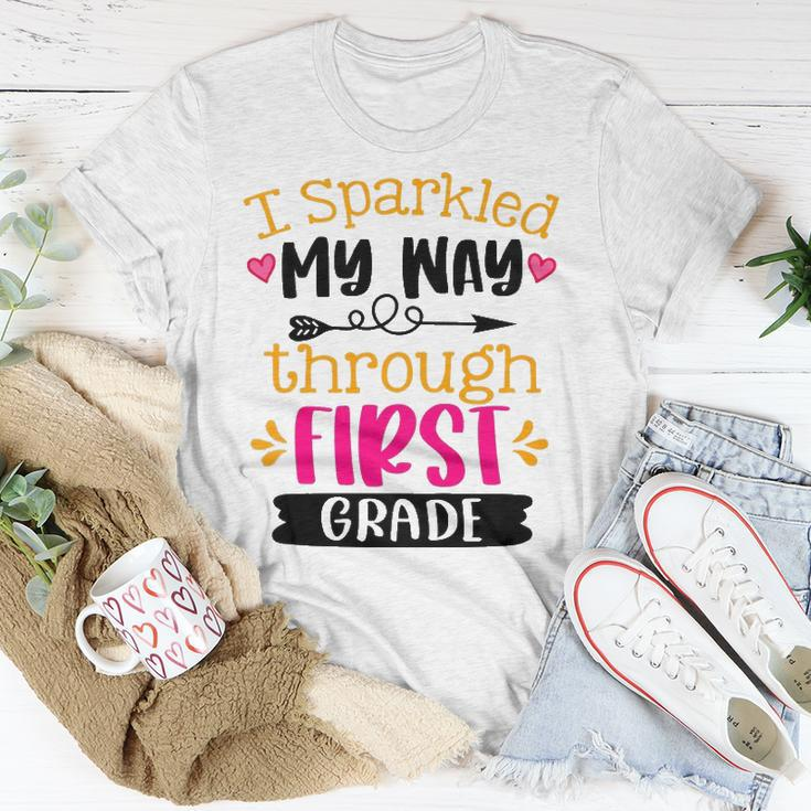 Kids I Sparkled My Way Through First Grade Last Day Of School Unisex T-Shirt Unique Gifts