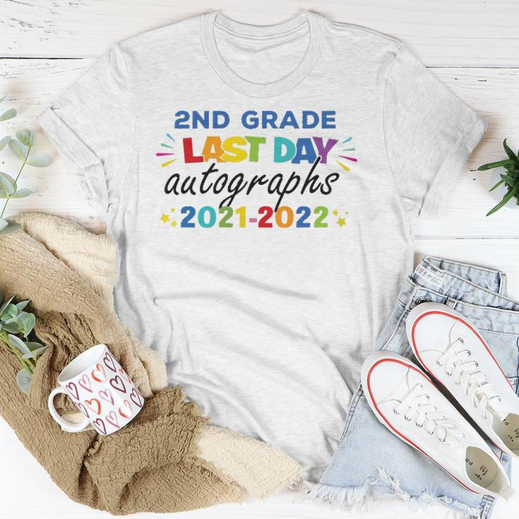 Last Day Autographs For 2Nd Grade Kids And Teachers 2022 Education Unisex T-Shirt Unique Gifts