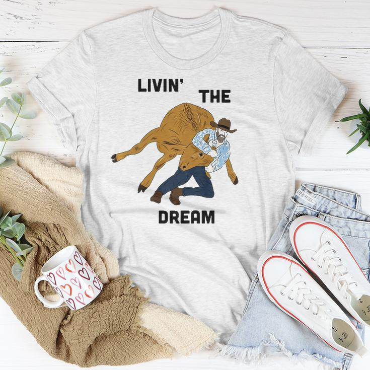 Livin The Dream Rodeo Cowboy Unisex T-Shirt Unique Gifts