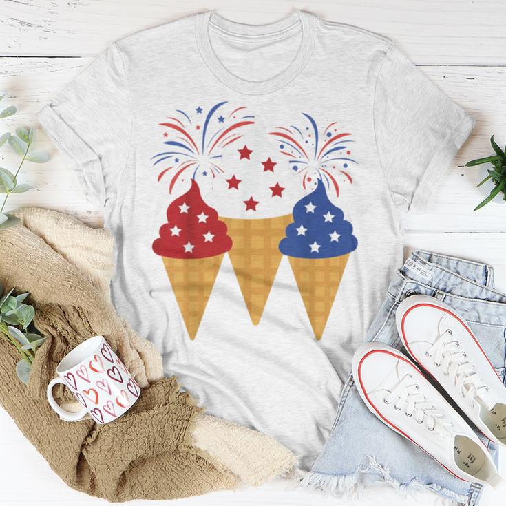 Memorial Day 4Th Of July Holiday Patriotic Ice Cream Unisex T-Shirt Funny Gifts