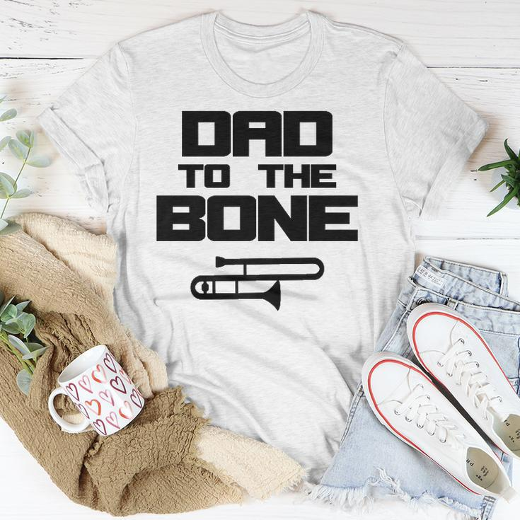 Mens School Marching Band Parent Funny Trombone Dad Unisex T-Shirt Unique Gifts