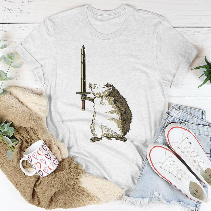 Mighty Hedgehog With Long Sword Unisex T-Shirt Unique Gifts