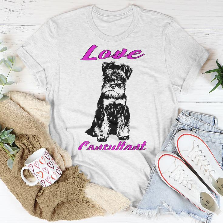 Miniature Schnauzer At Home Love Consultant Multi Tasking Dog Unisex T-Shirt Funny Gifts