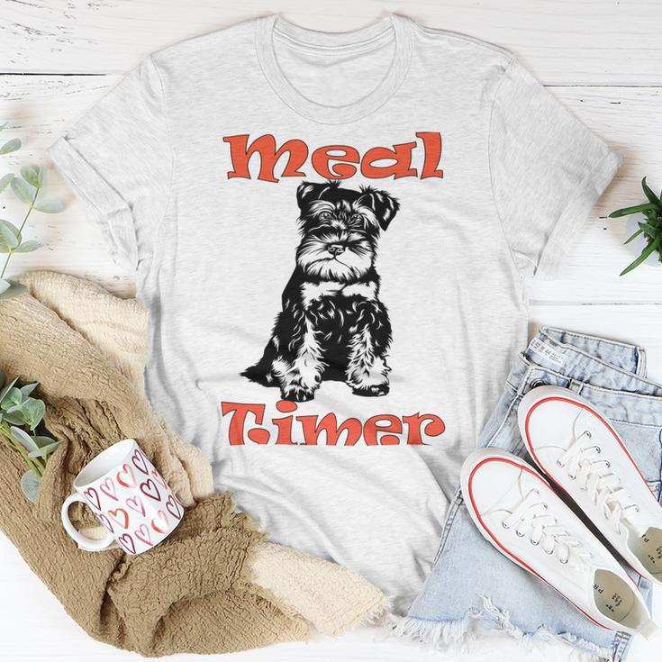 Miniature Schnauzer At Home Meal Timer Multi Tasking Dog Unisex T-Shirt Funny Gifts