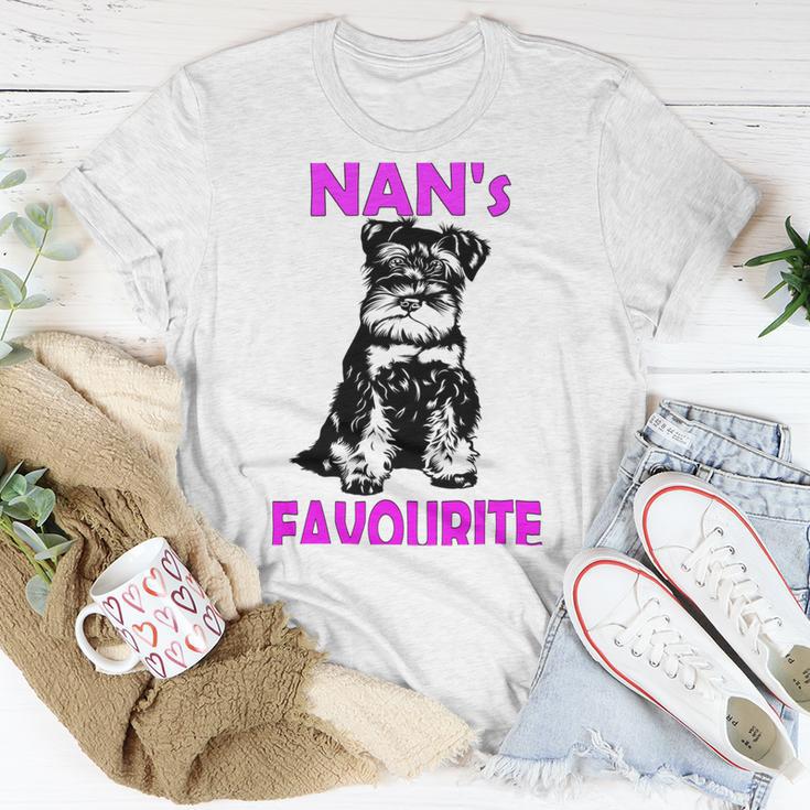 Miniature Schnauzer At Home Nans Favourite Multi Tasking Dog Unisex T-Shirt Funny Gifts