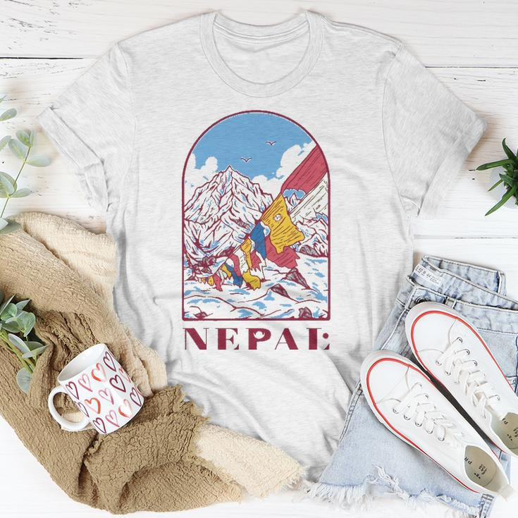 Nepal Himalayan Mountain Prayer Flags Unisex T-Shirt Unique Gifts