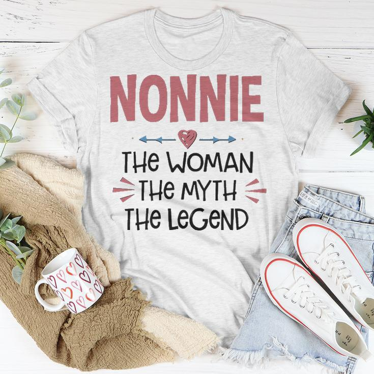 Nonnie Grandma Nonnie The Woman The Myth The Legend T-Shirt Funny Gifts