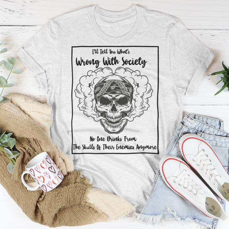 Official Wrong Society Drink From The Skull Of Your Enemies Unisex T-Shirt Funny Gifts