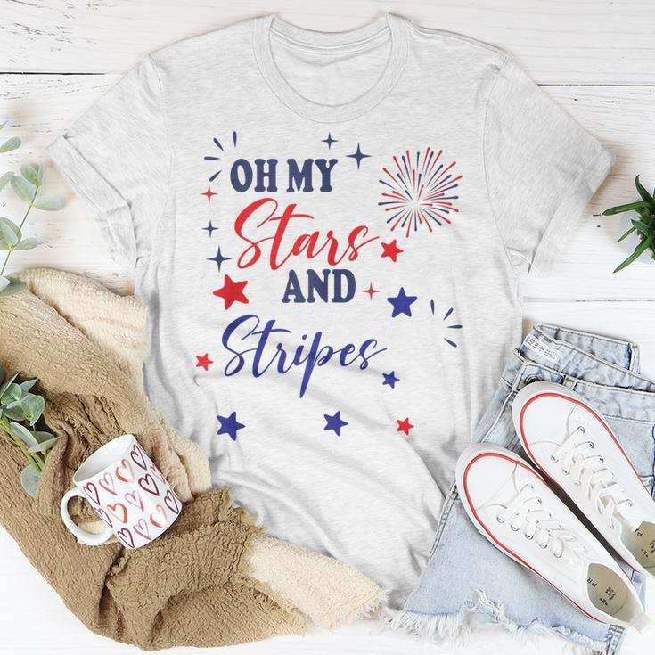 Oh My Stars And Stripes July 4Th Patriotic Fireworks Unisex T-Shirt Funny Gifts