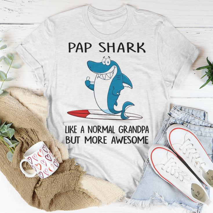 Pap Grandpa Pap Shark Like A Normal Grandpa But More Awesome T-Shirt Funny Gifts