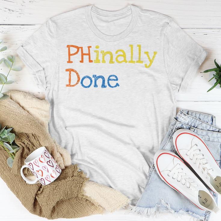 Phinally Done Unisex T-Shirt Funny Gifts