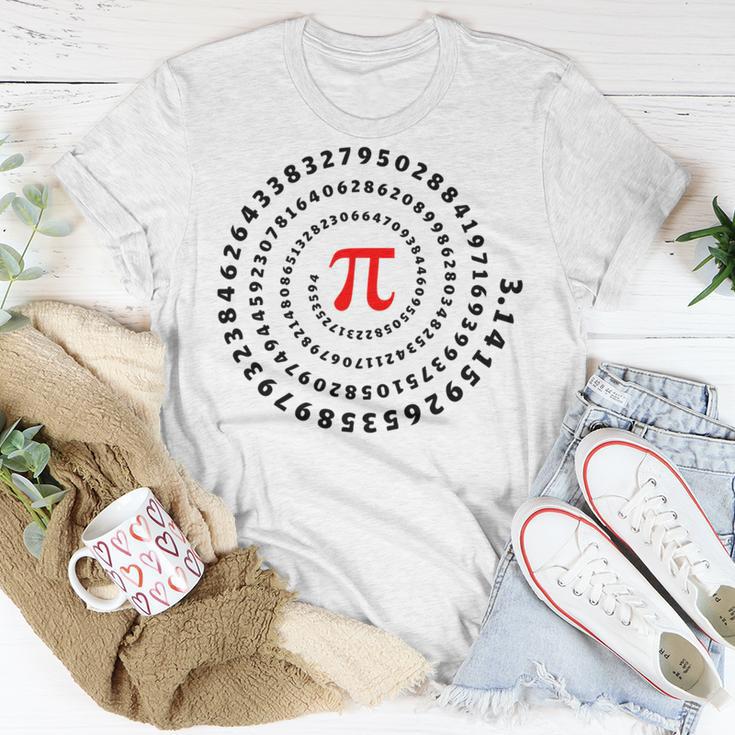 Pi Π Spiral Science Mathematics Math Irrational Number Sequence Unisex T-Shirt Funny Gifts