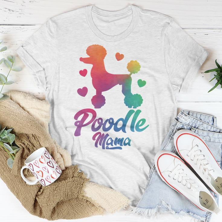 Poodle Mama Colorful Poodle Dog Mom Unisex T-Shirt Funny Gifts