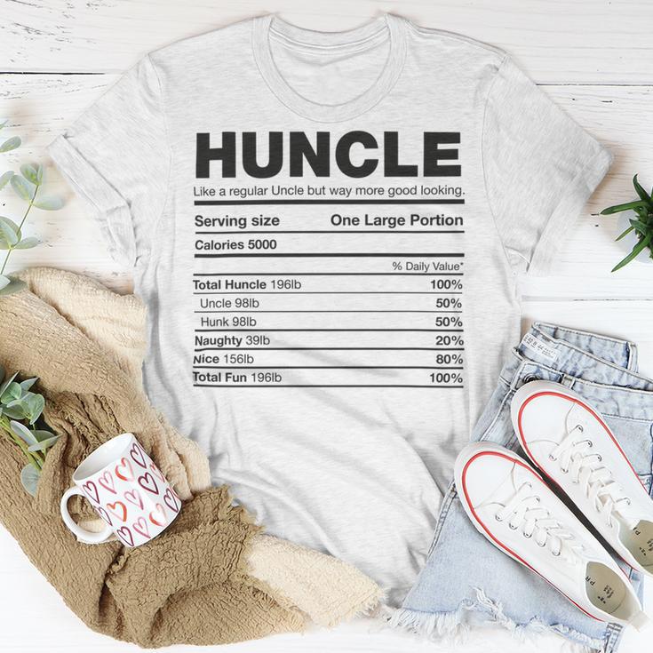 Premium Huncle Like A Regular Uncle But Way More Good Looking Nutrition Chart Unisex T-Shirt Funny Gifts