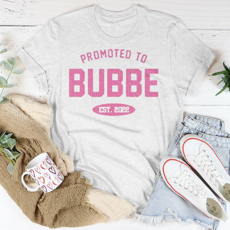 Promoted To Bubbe Baby Reveal Gift Jewish Grandma Unisex T-Shirt Unique Gifts