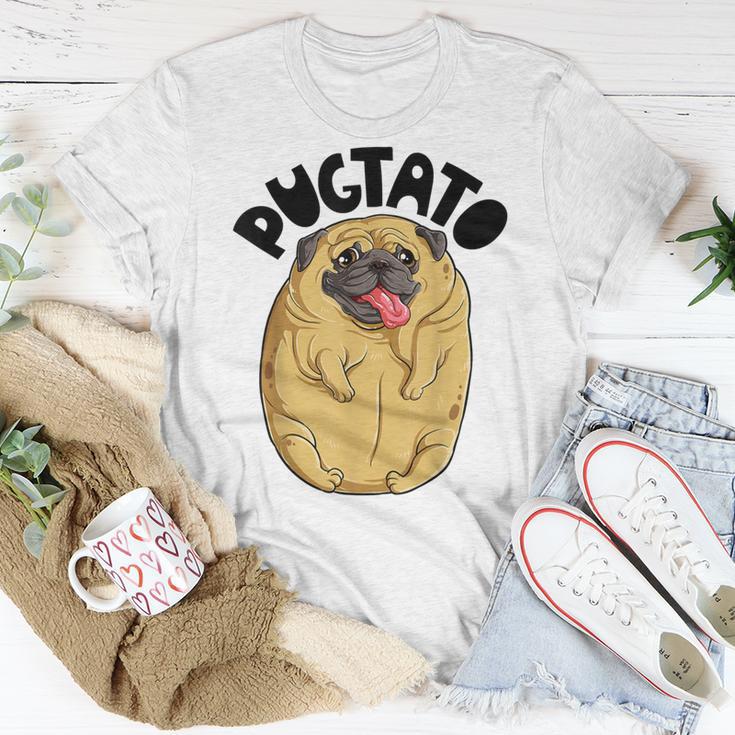 Pugtato Pug Potato Dog Lovers Costume Funny Meme Gifts Unisex T-Shirt Funny Gifts