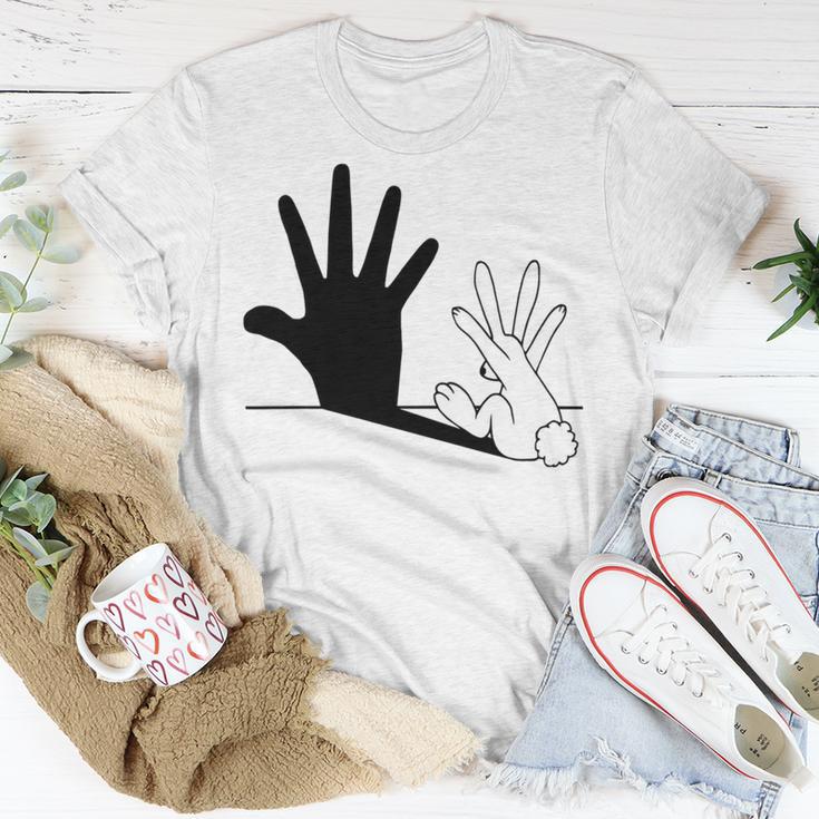 Rabbit Hand Shadow Unisex T-Shirt Funny Gifts