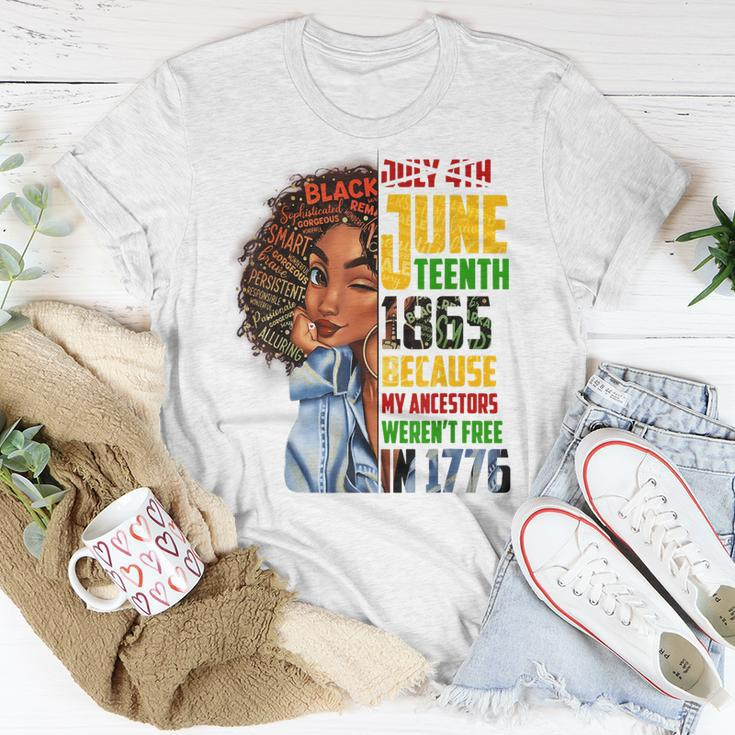 Remembering My Ancestors Junenth Black Freedom 1865 Gift Unisex T-Shirt Unique Gifts