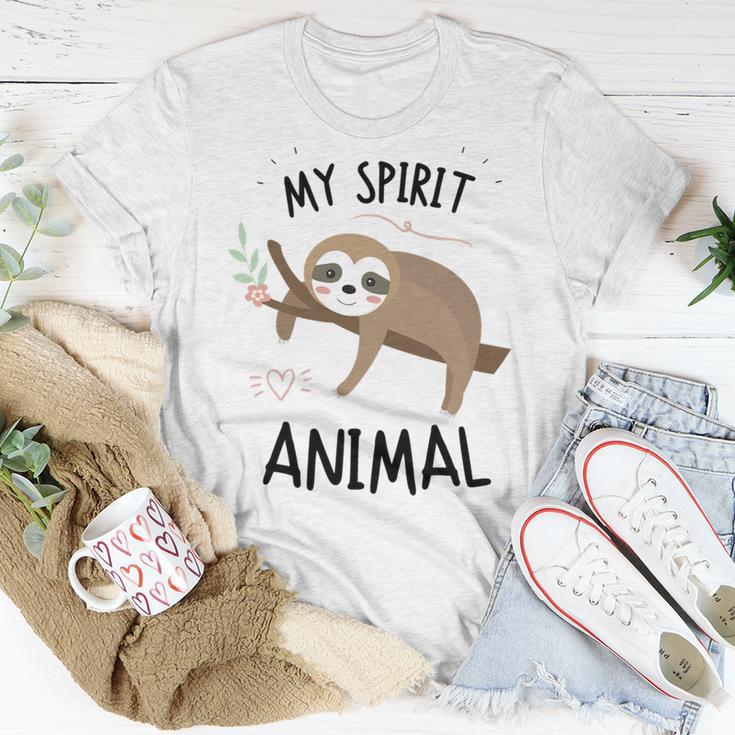 Sloth My Spirit Animal Nap Sloth Lazy 843 Shirt Unisex T-Shirt Funny Gifts