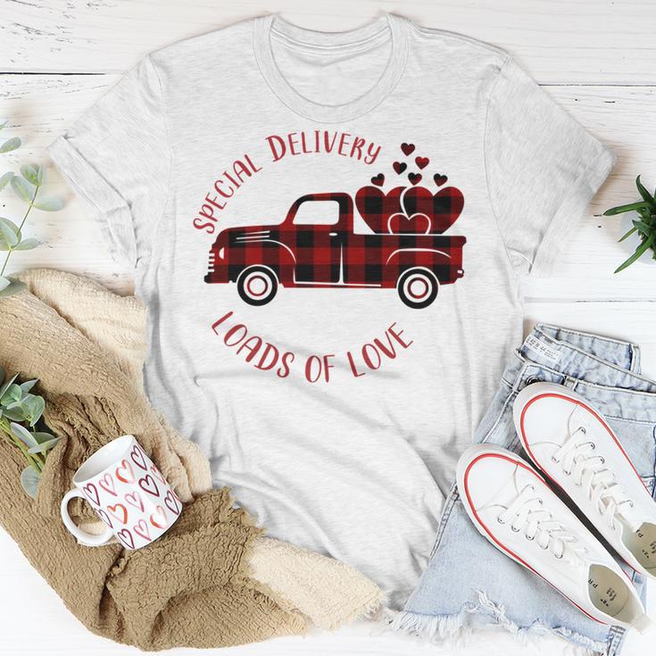 Special Delivery Valentines Car Red Plaid Unisex T-Shirt Funny Gifts