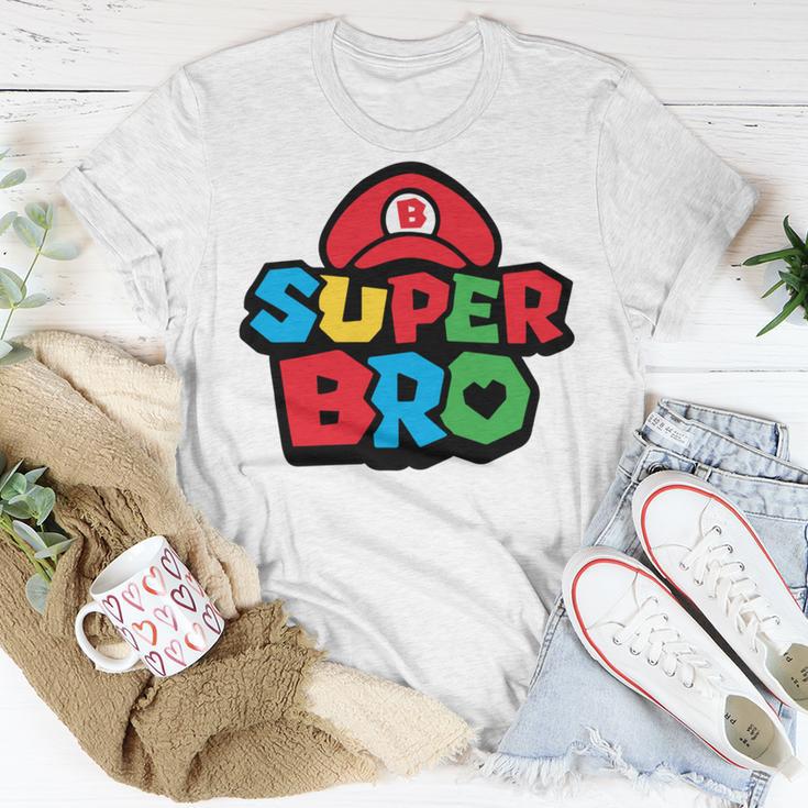 Super Bro Funny Brother Video Gaming Lover Gift Birthday Holiday By Mesa Cute Unisex T-Shirt Funny Gifts