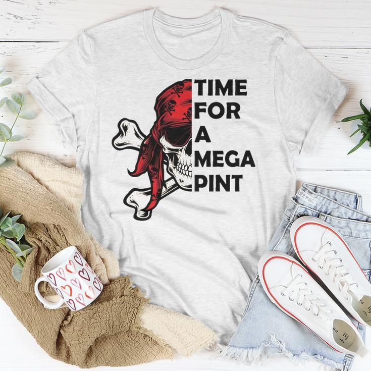Time For A Mega Pint Funny Sarcastic Saying Unisex T-Shirt Unique Gifts