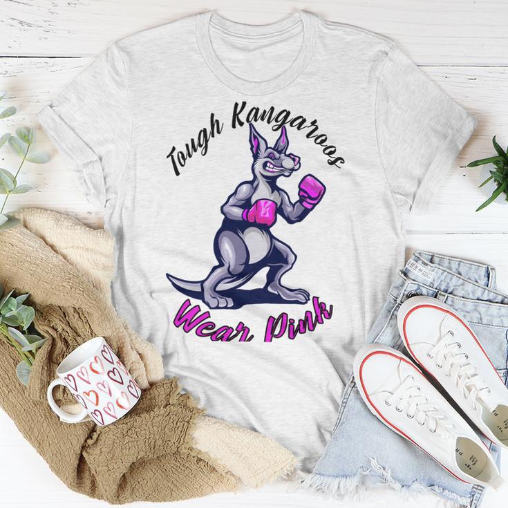 Tough Kangaroos Wear Pink In Support Of Breast Cancer Awareness Unisex T-Shirt Funny Gifts