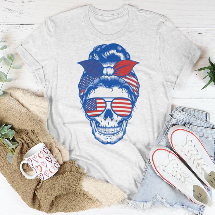 Ultra Maga Red White Blue Skull Unisex T-Shirt Funny Gifts