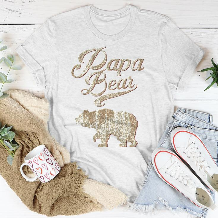 Vintage Papa Bear Dad Fathers Day Father Gift Tee Unisex T-Shirt Unique Gifts
