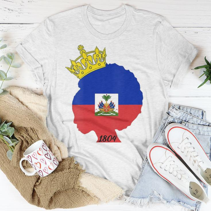 Womens Haitian Afro Queen 1804 Haiti Flag Day Crown Women Gift Unisex T-Shirt Unique Gifts