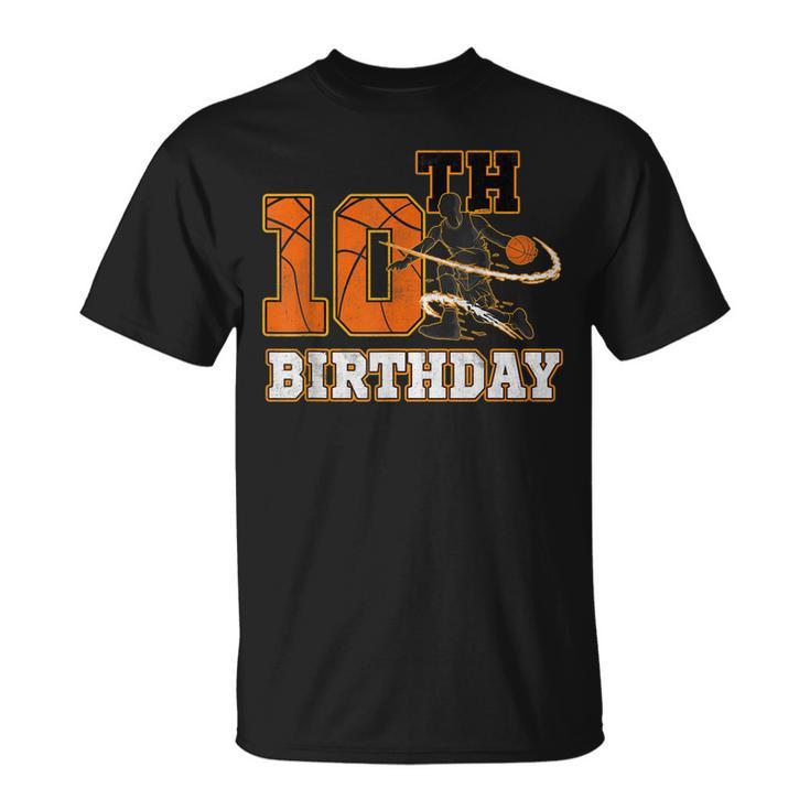 10Th Birthday Basketball  Kids Boys Men Sport Lovers  Unisex T-Shirt