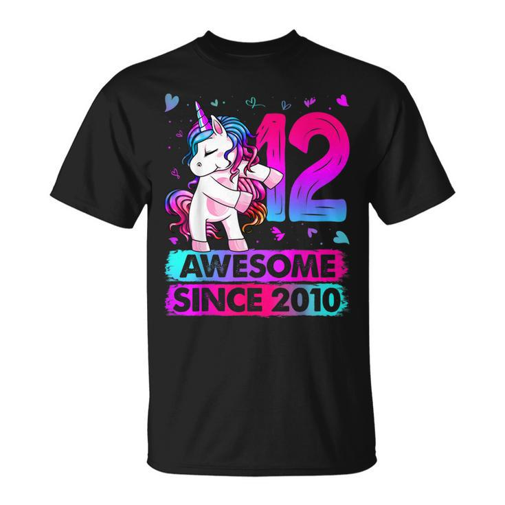 12 Year Old Unicorn Flossing 12Th Birthday Unicorn Party  Unisex T-Shirt