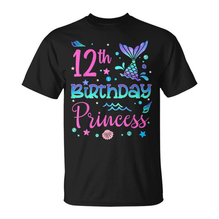 12Th Birthday Girls Mermazing Bday Mermaid Tail 12 Years Old  Unisex T-Shirt