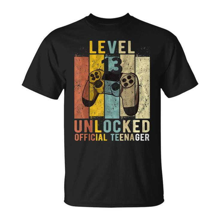 13 Year Old Birthday Official Nager Level 13 Unlocked  Unisex T-Shirt