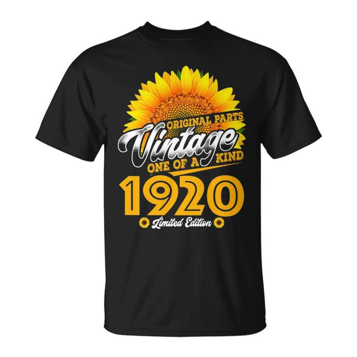1920 Birthday Woman 1920 One Of A Kind Limited Edition T-Shirt