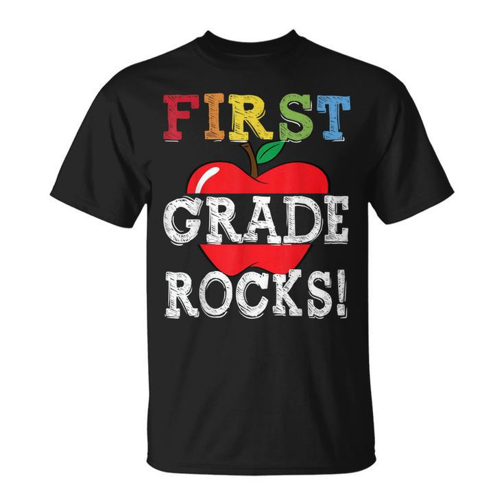 1St Grade Rocks Back To School Student Kid Teacher Squad  Unisex T-Shirt