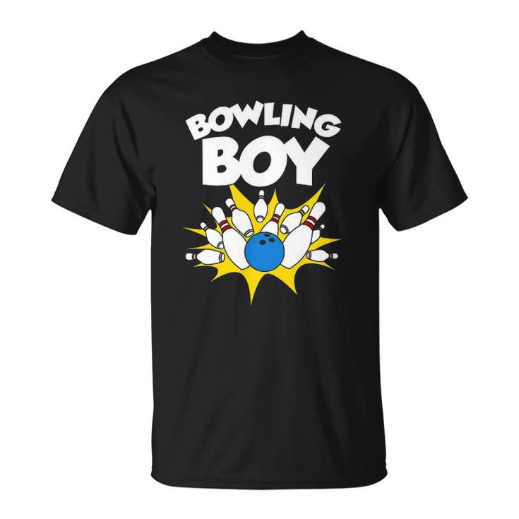 Funny Bowling Gift For Kids Cool Bowler Boys Birthday Party Unisex T-Shirt