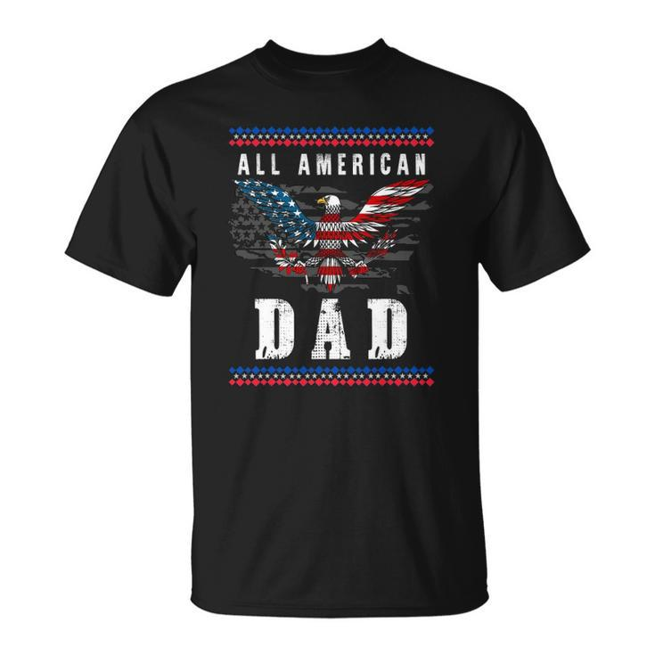 4Th Of July American Flag Dad Unisex T-Shirt