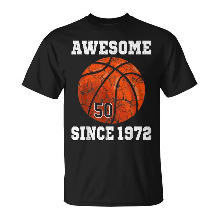 50Th Birthday Basketball Player 50 Years Old Vintage Retro  Unisex T-Shirt