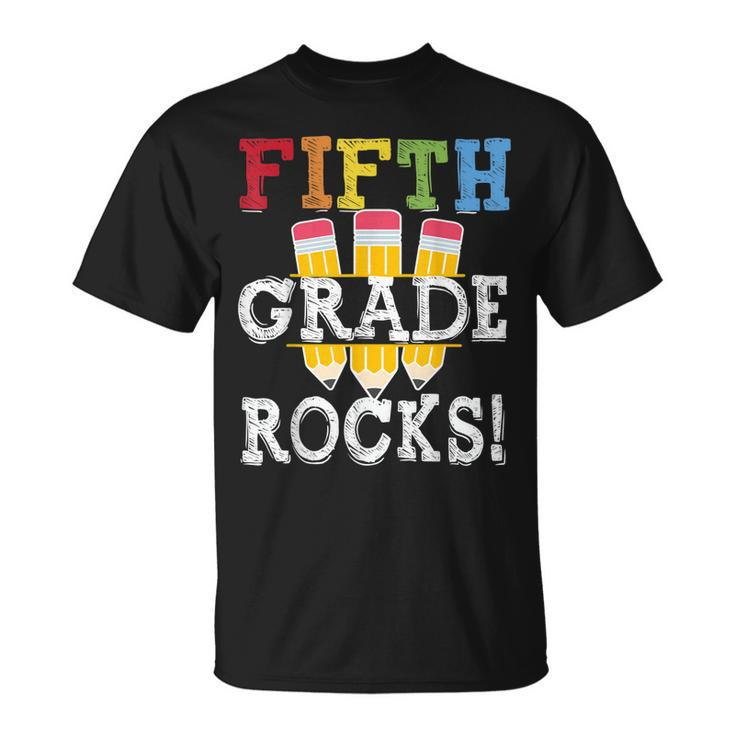 5Th Grade Rocks Back To School Student Kid Teacher Team  Unisex T-Shirt