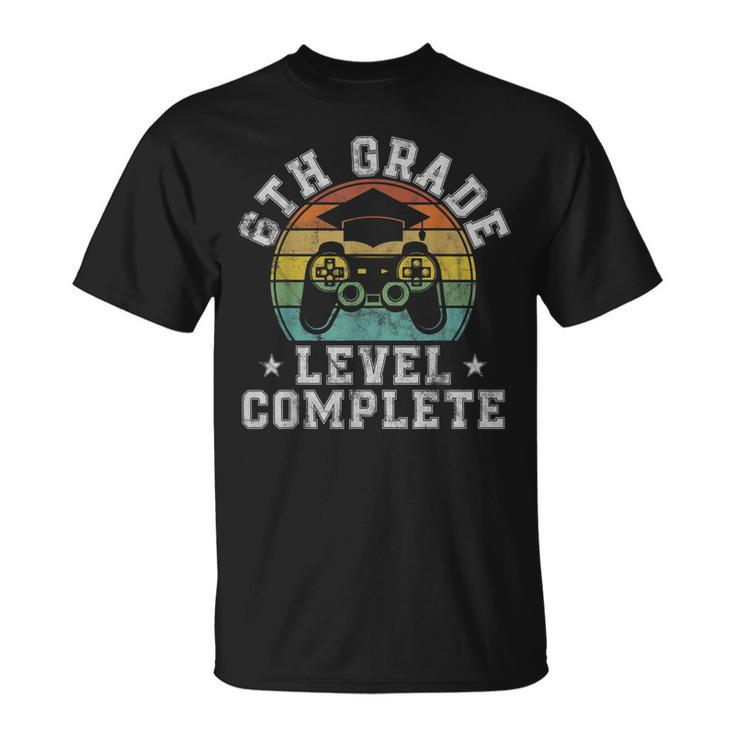 6Th Grade Level Complete Sixth Grade Graduation Video Gamer  Unisex T-Shirt