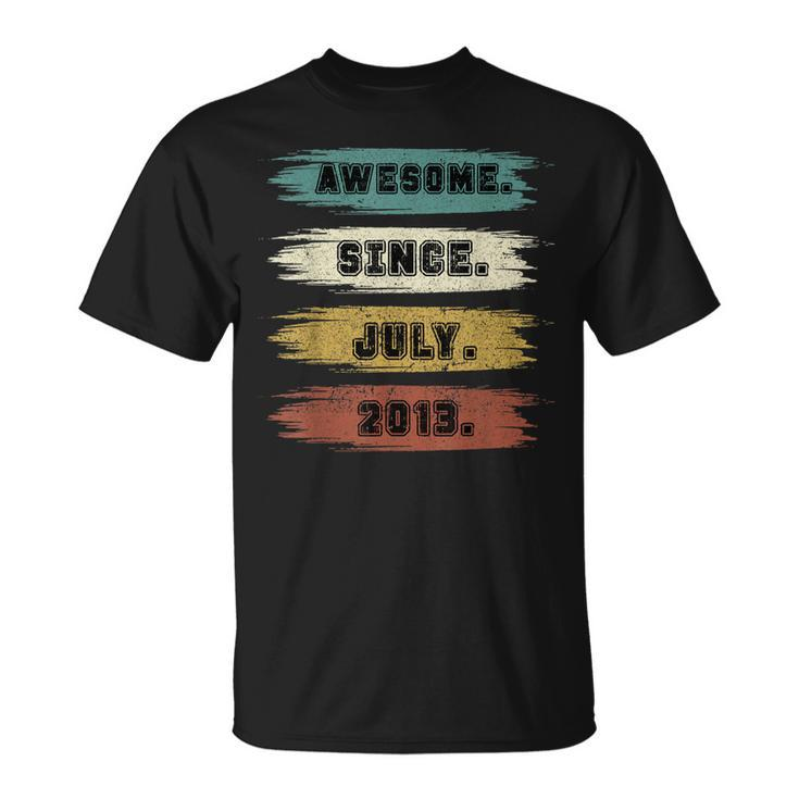 9 Years Old Gifts Awesome Since July 2013 9Th Birthday  Unisex T-Shirt