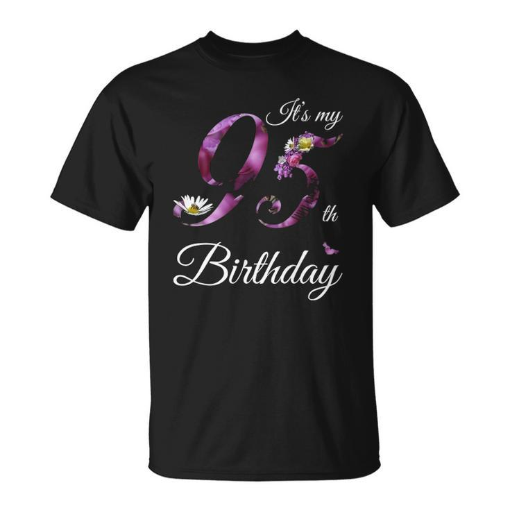 95 Years Old  Floral 1927 Its My 95Th Birthday Gift Unisex T-Shirt