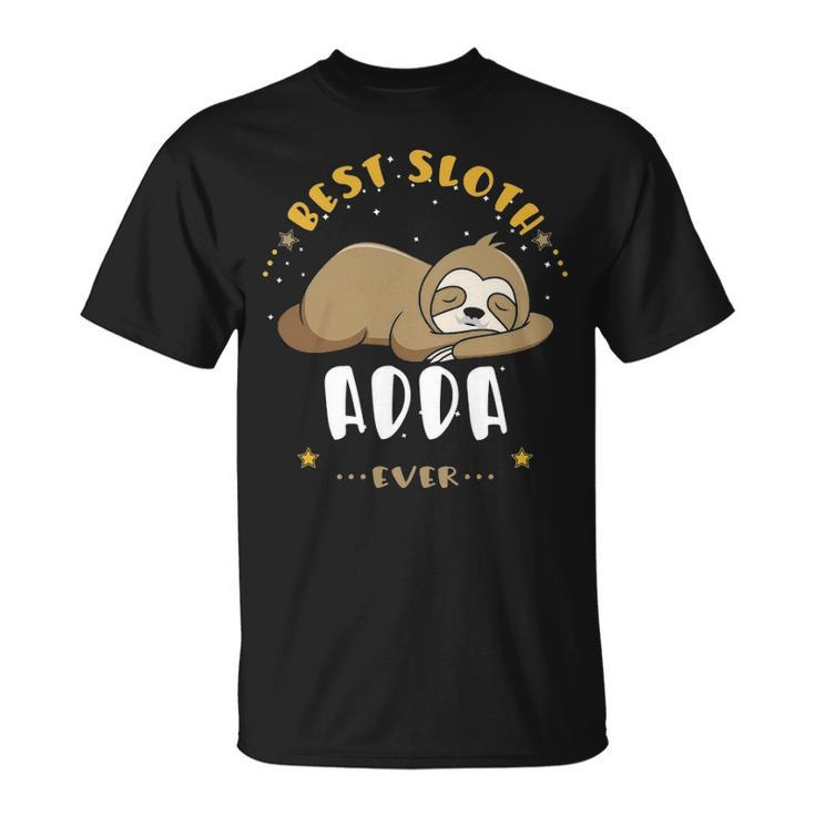 Adda Grandpa Best Sloth Adda Ever T-Shirt