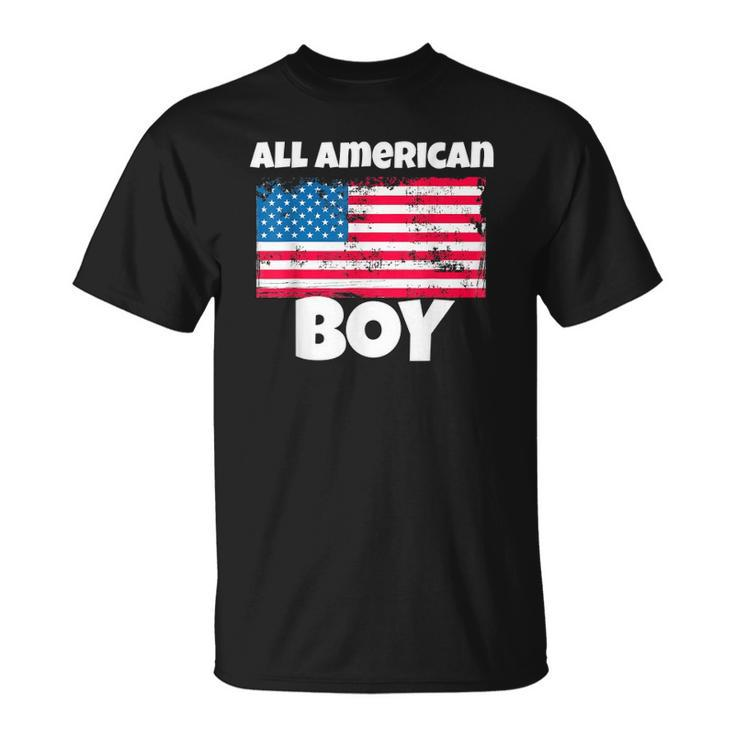 All American Boy Usa Flag Distressed 4Th Of July Unisex T-Shirt