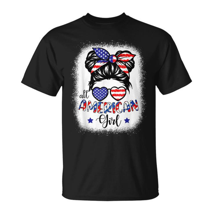 All American Girls 4Th Of July Bleached  Daughter Usa  Unisex T-Shirt