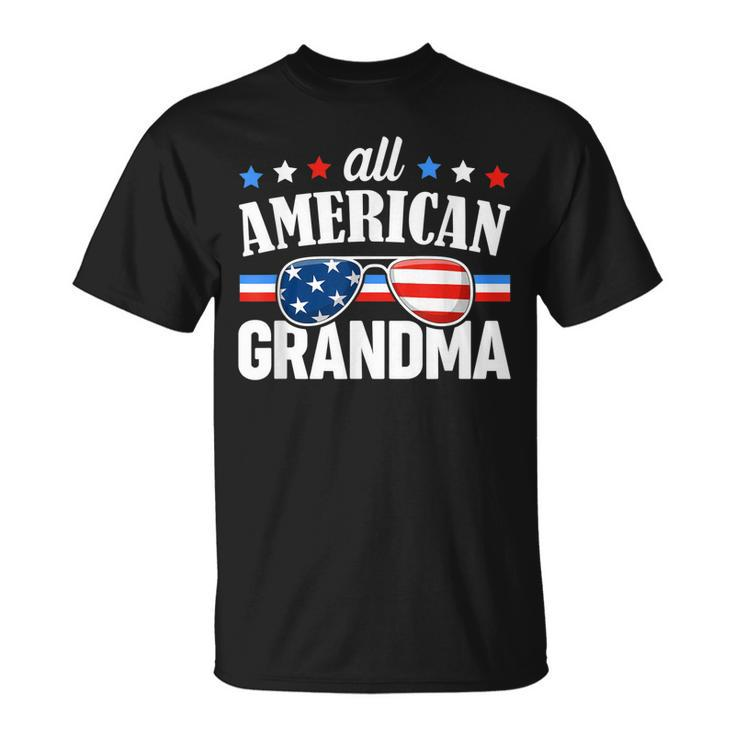 All American Grandma 4Th Of July Usa Family Matching Outfit  Unisex T-Shirt